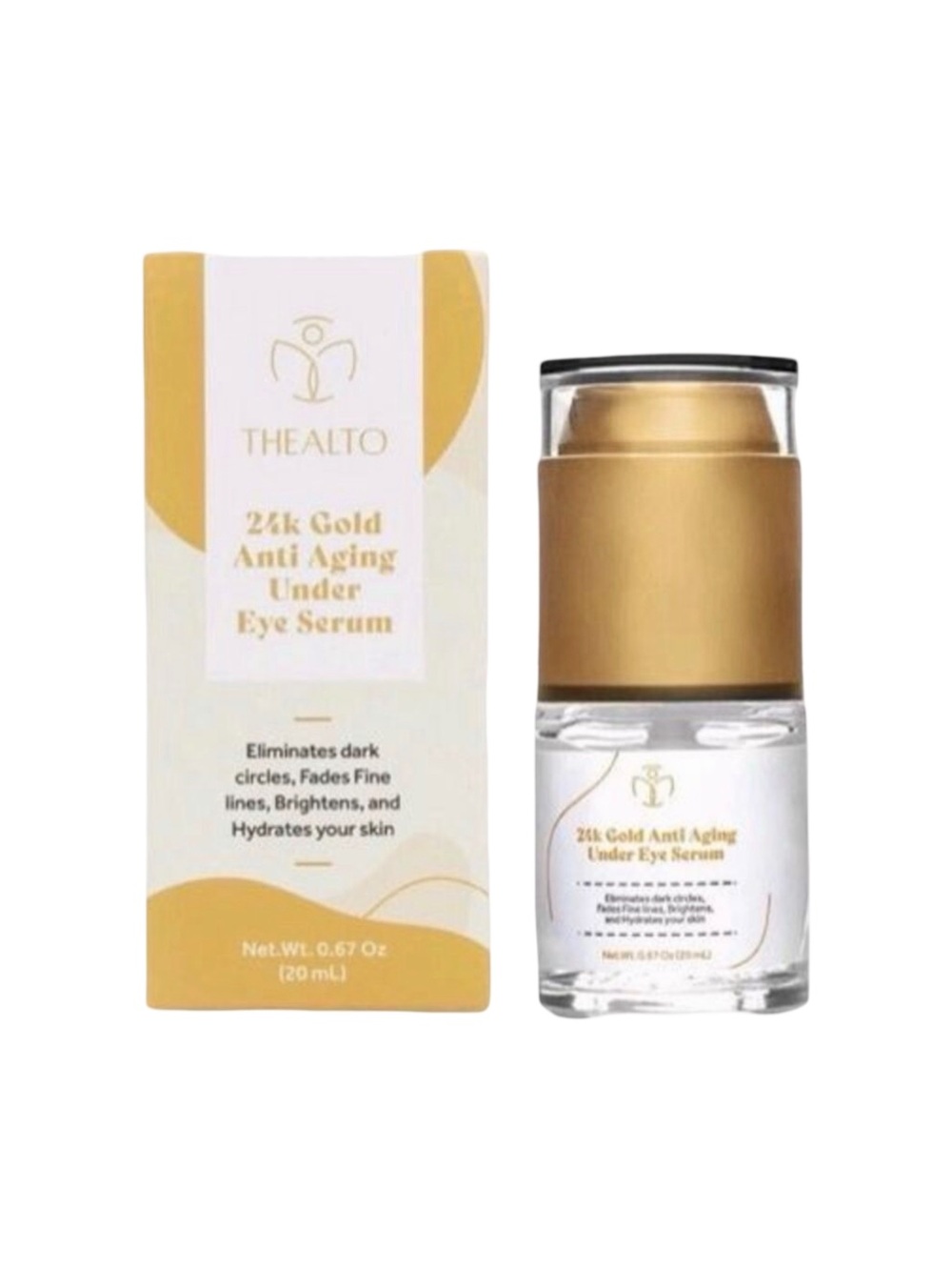 Thealto 24K Gold Anti-Aging Under Eye Serum - 0.67 fl oz / 20 ml